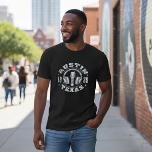 Austin Texas T-Shirt Music Festival The Live Music Capital of the World Men’s Lg